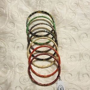 Cloisonne Bangle Bracelet Set